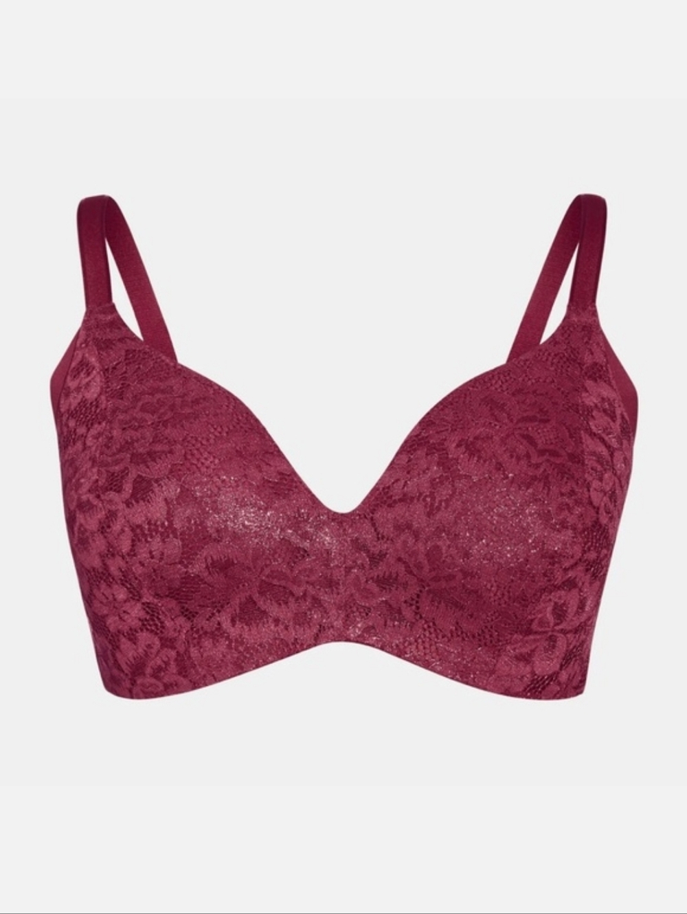 Knix Size 7 Lace WingWoman Wireless Contour Bra Red Velvet Limited Edition